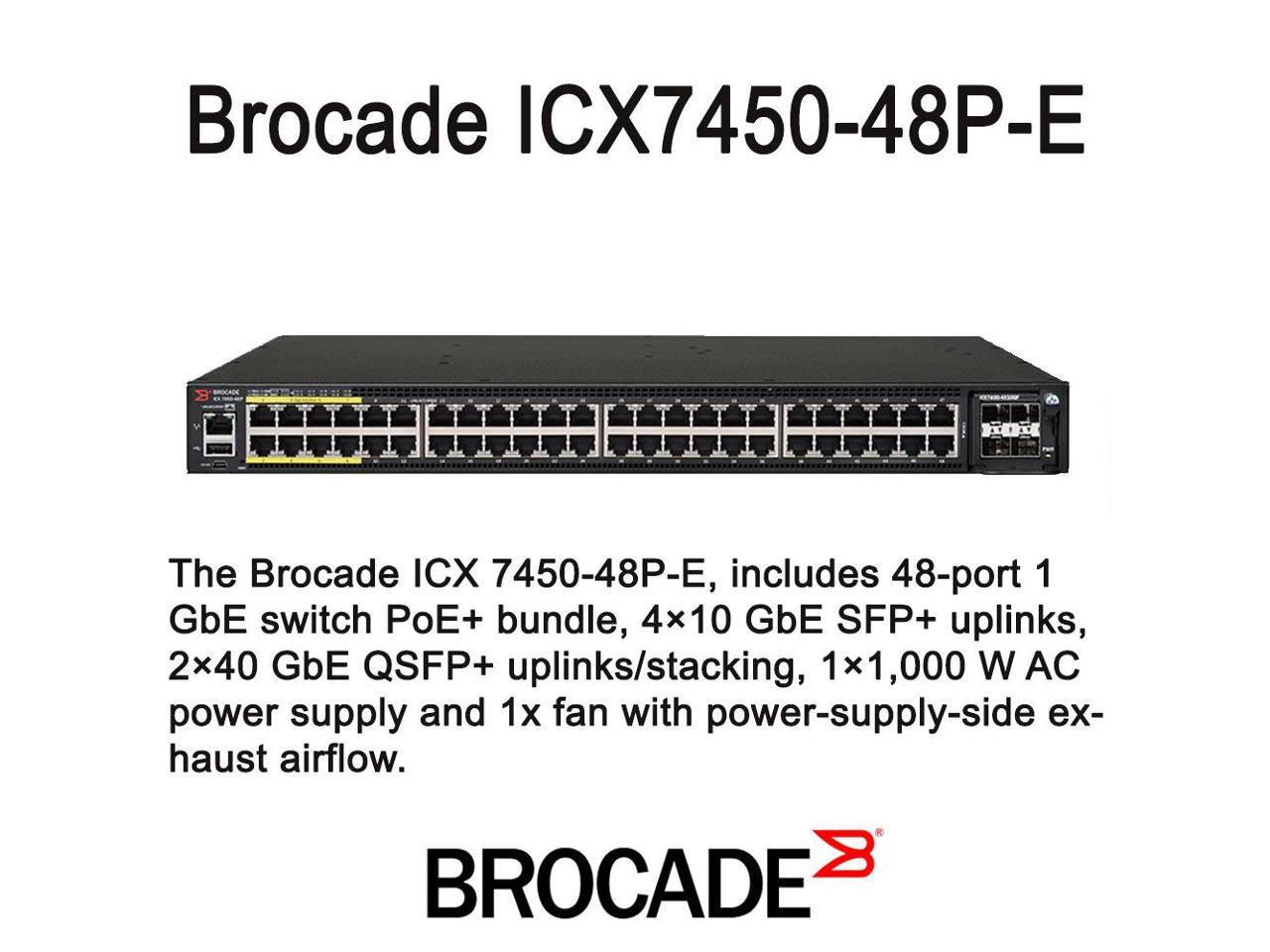 how large is the mac address table for a brocade icx7450